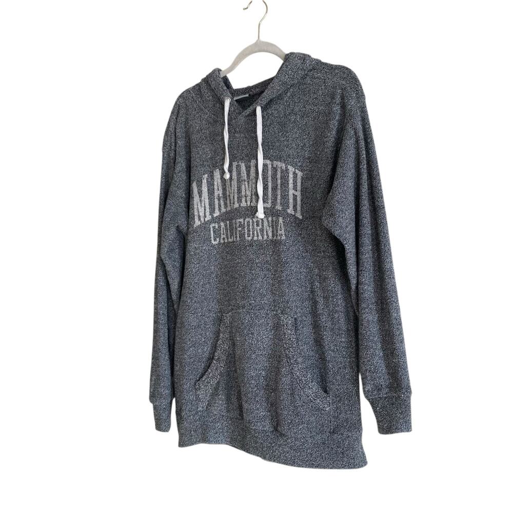 MV Sports Mammoth Gray White Terrycloth Slim Lightweight Hoodie Size Medium - Picture 16 of 16
